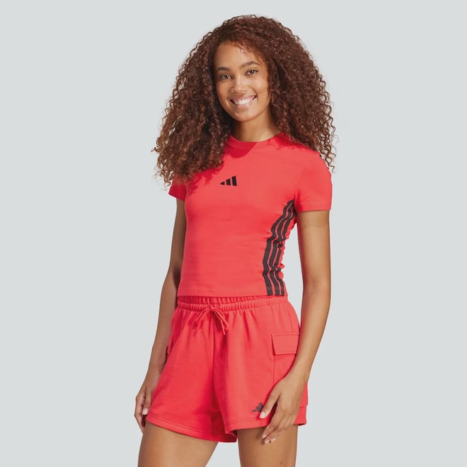 Cropped adidas 3 Stripes Feminino - Foto 1