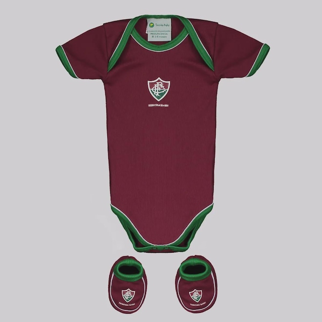 Kit Body do Fluminense + 1 par de Panturas Torcida Baby infantil - Foto 1