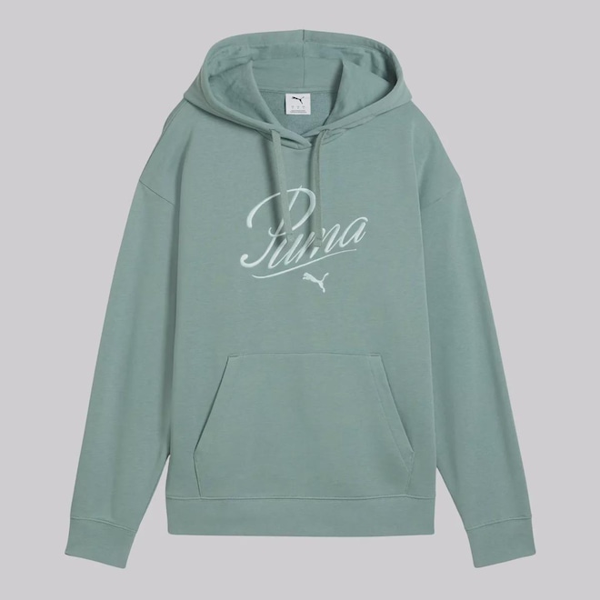 Blusão de Moletom Feminino Puma ESS Script com Capuz - Foto 1