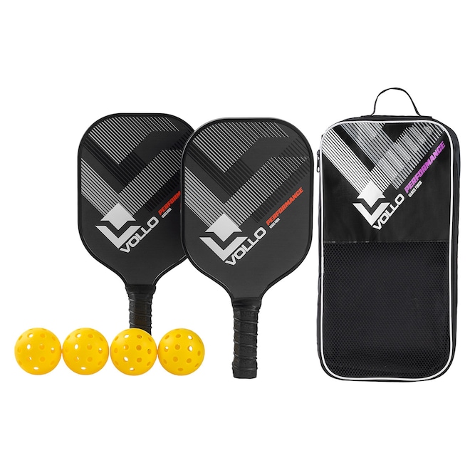Kit 2 Raquetes de Pickleball Performance + 4 Bolas + Bolsa Vollo - Foto 1