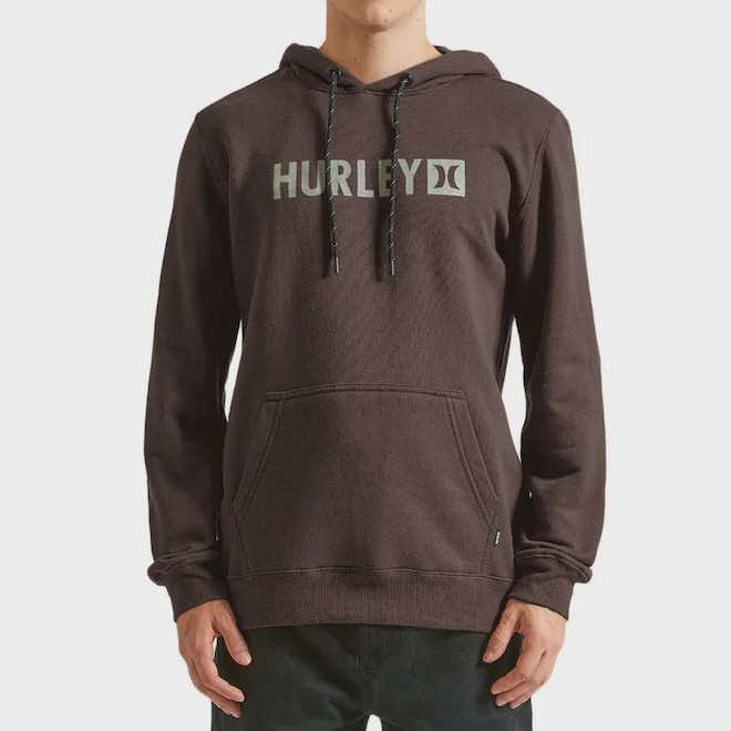 Blusão de Moletom Hurley Square Masculino - Foto 1