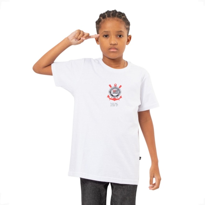 Camiseta do Corinthians Oficial 1976 Surf Center Infantil - Foto 1
