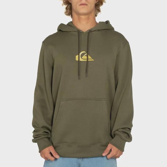 Blusão de Moletom Quiksilver Gold Comp Logo Masculino - Foto 1