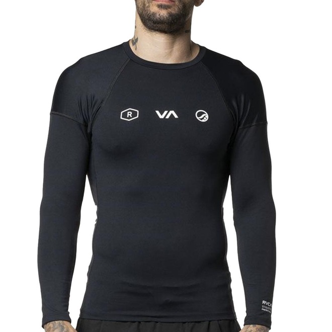 Camiseta Manga Longa RVCA Ruotolo Sport II WT24 Masculina - Foto 1
