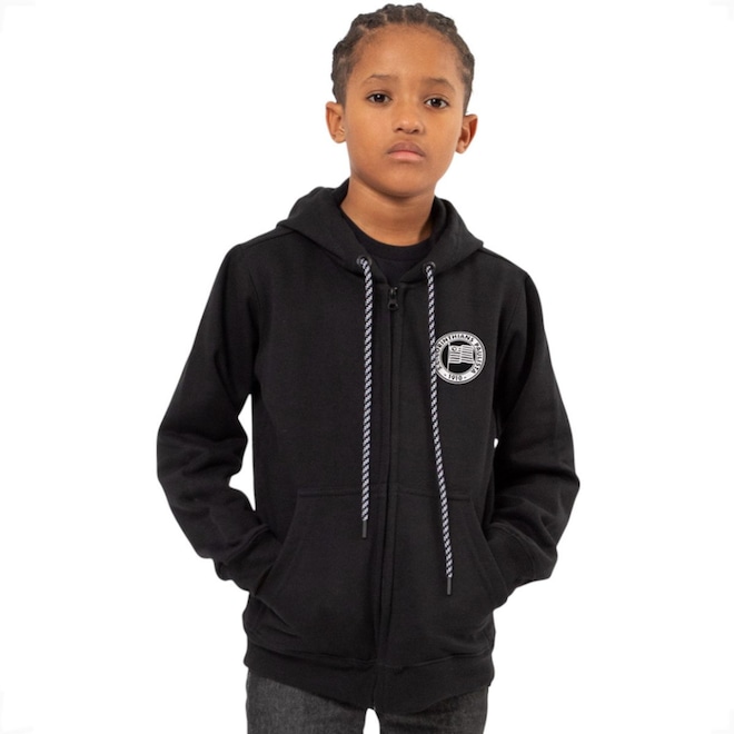 Blusão de Moletom Corinthians Oficial Timão Surf Center Infantil - Foto 1