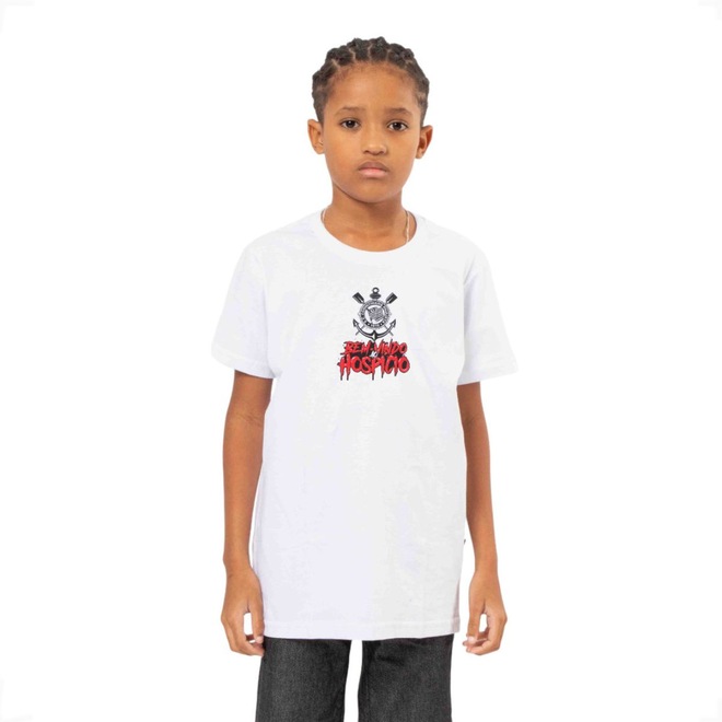 Camiseta do Corinthians Oficial Bem Vindo Ao Hospício Surf Center Infantil - Foto 1