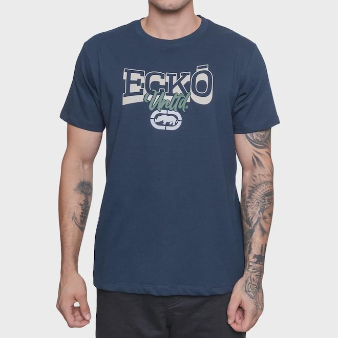 Camiseta Masculina Ecko Typography - Foto 1