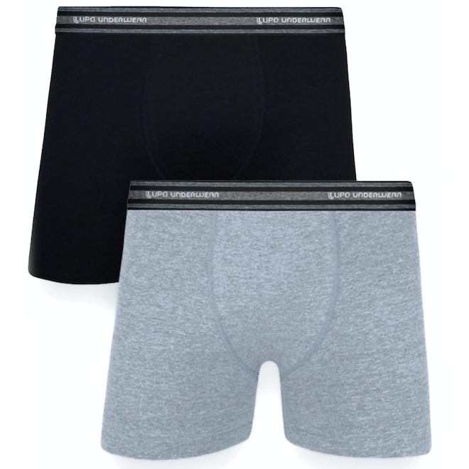 Cueca Boxer Lupo com Elastano - 2 Unidades - Masculina - Foto 1