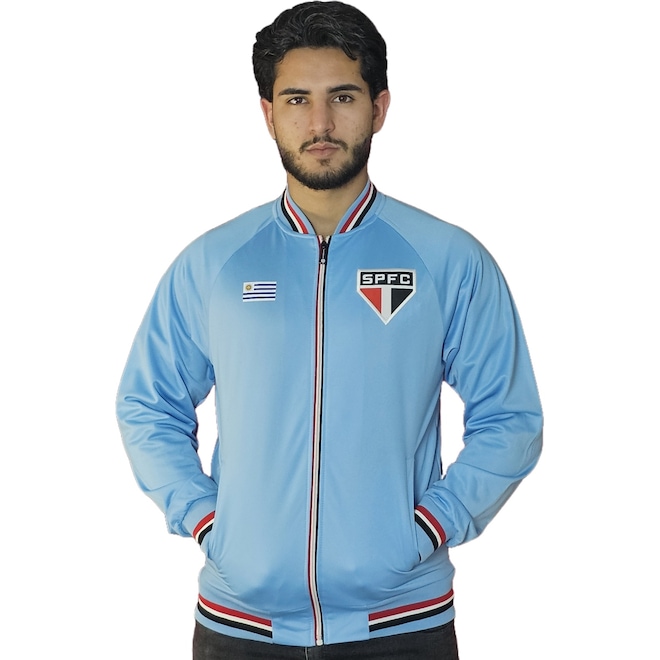 Jaqueta do São Paulo Uruguaios Celeste Lotus Masculina - Foto 1