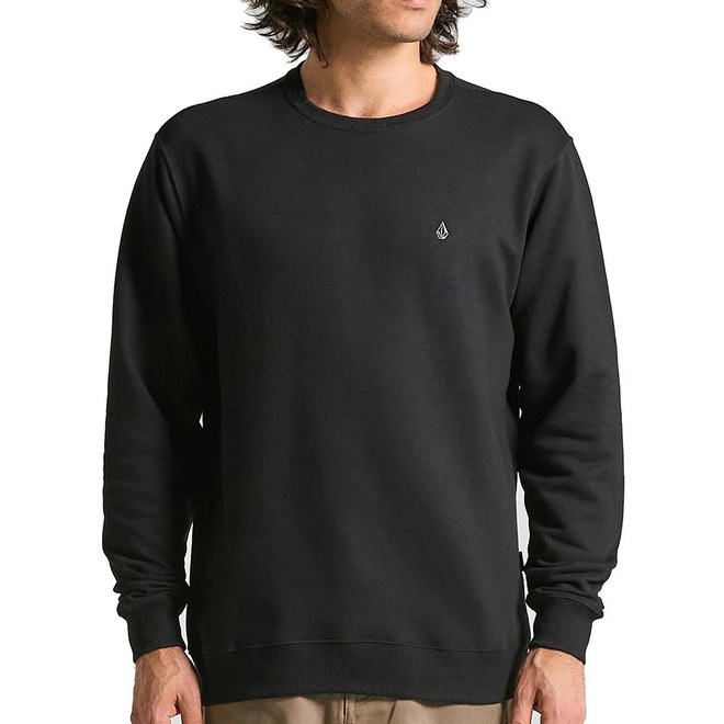 Blusão de Moletom Masculino Volcom Careca Single Stone sem Capuz - Foto 1