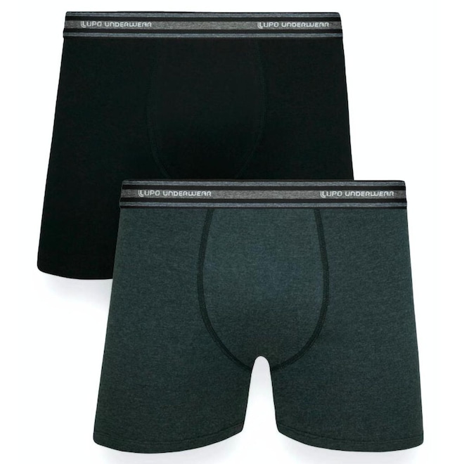 Kit Cueca Boxer Lupo Com Elastano 2 Peças - Foto 1