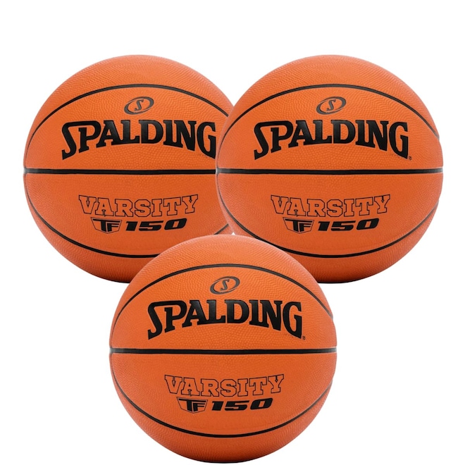 Kit 3 Bolas de Basquete Spalding Varsity Tf-150 - Foto 1
