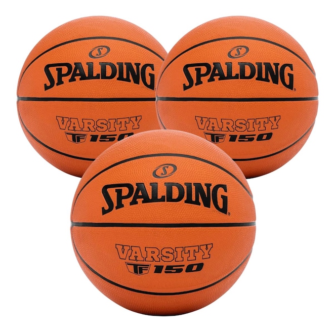 Kit 3 Bolas de Basquete Spalding Varsity Tf-150 - Foto 1