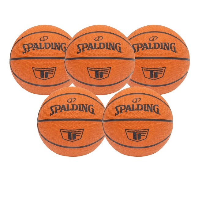 Kit 5 Mini Bolas de Basquete Spalding TF - Foto 1