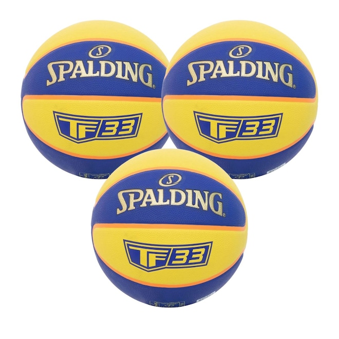 Kit 3 Bolas de Basquete Spalding 3x3 Microfibra - Foto 1