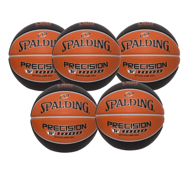 Kit 5 Bolas de Basquete Spalding Tf 1000 Precision FIBA - Tamanho 6 - Foto 1
