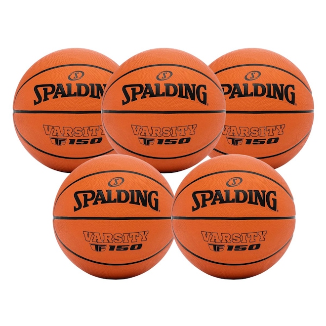 Kit 5 Bolas de Basquete Spalding Varsity Tf-150 - Foto 1