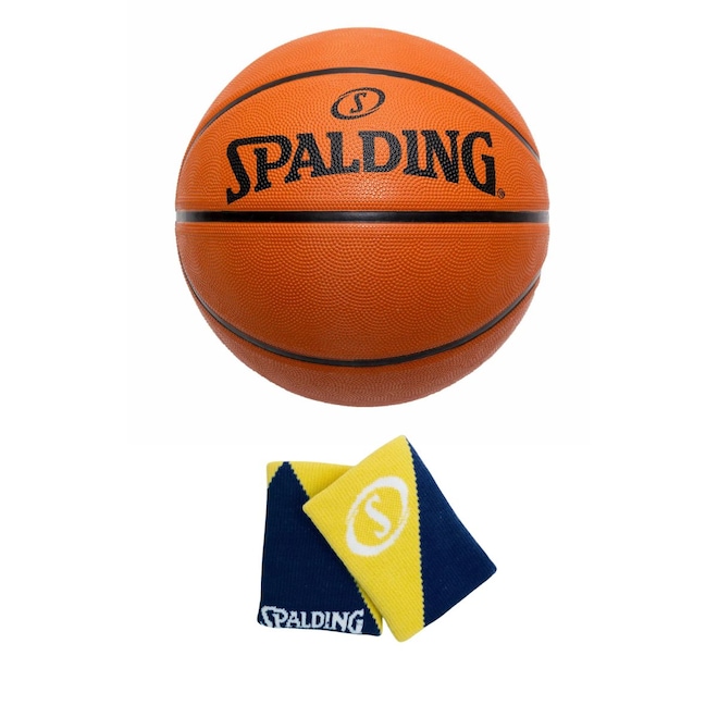 Bola de Basquete Spalding Streetball + Munhequeira - Foto 1