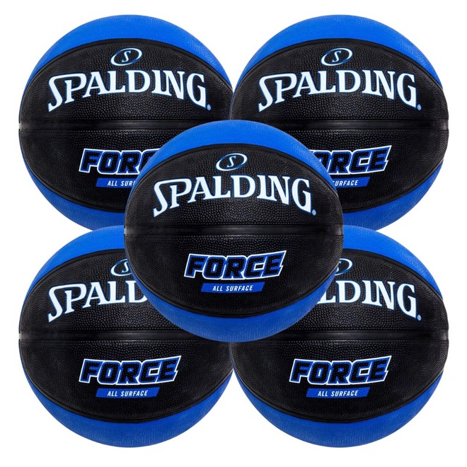 Kit 5 Bola de Basquete Spalding Force - Tamanho 7 - Foto 1