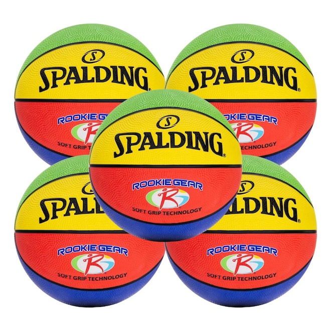 Kit 5 Bola de Basquete Spalding Rookie Gear - Tamanho 5 - Foto 1