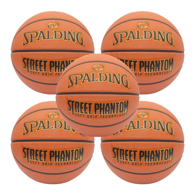 Kit 5 Bolas de Basquete Spalding Street Phantom - Foto 1