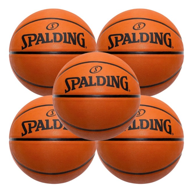 Kit 5 Bola de Basquete Spalding Streetball - Tamanho 7 - Foto 1
