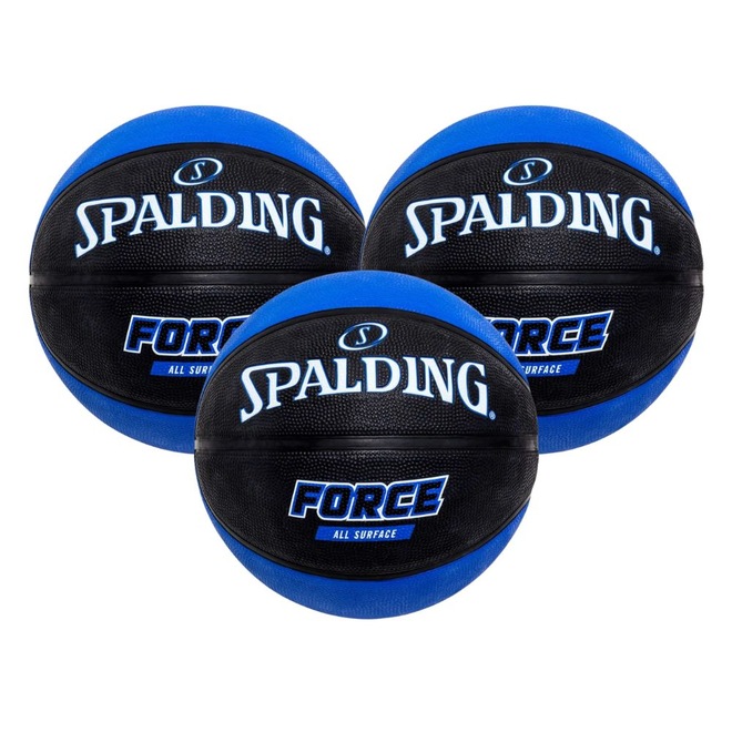 Kit 3 Bola de Basquete Spalding Force - Tamanho 7 - Foto 1