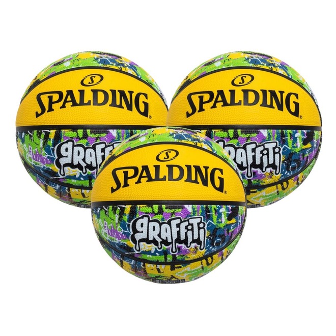 Kit 3 Bolas de Basquete Spalding Graffiti - Foto 1