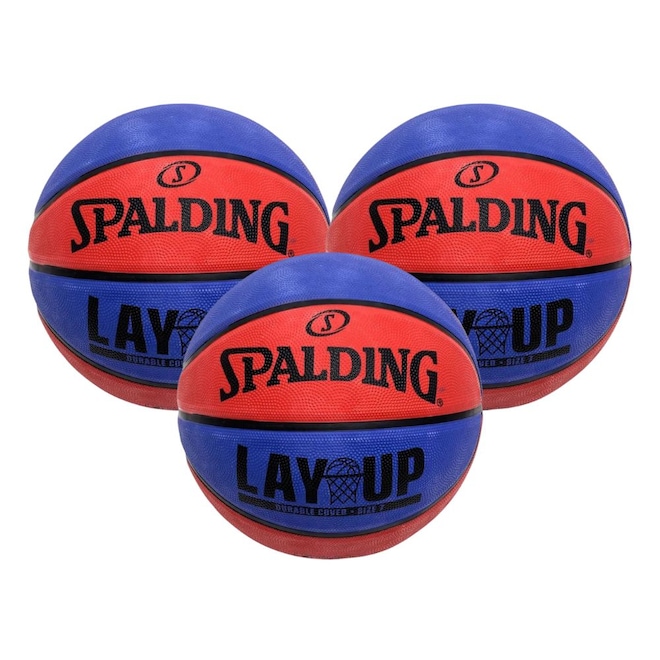 Kit 3 Bolas de Basquete Spalding Lay-up - Foto 1