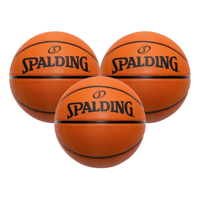 Kit 3 Bolas de Basquete Spalding Streetball - Foto 1