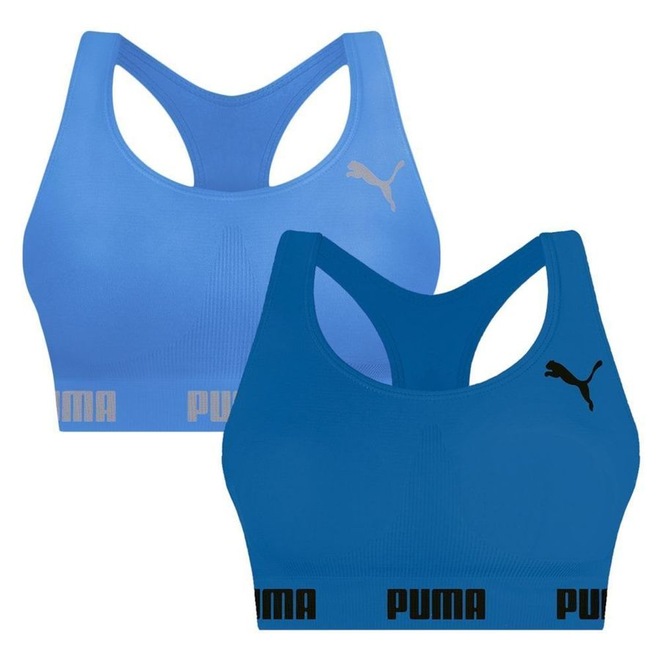 Top Puma Nadador Sem Costura - 2 Unidades - Feminino - Foto 1