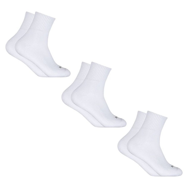 Meia Cano Longo Hoahi - 3 Pares - Masculina - Foto 1