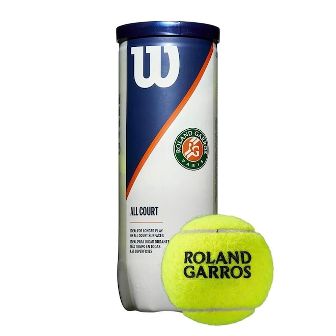 Kit Bola de Tênis Wilson Tennis Roland Garros All Co - Foto 1
