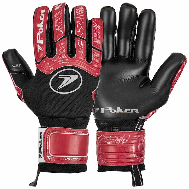 Luva de Futebol de Campo Poker Profissional Infinity Adulto - Foto 1
