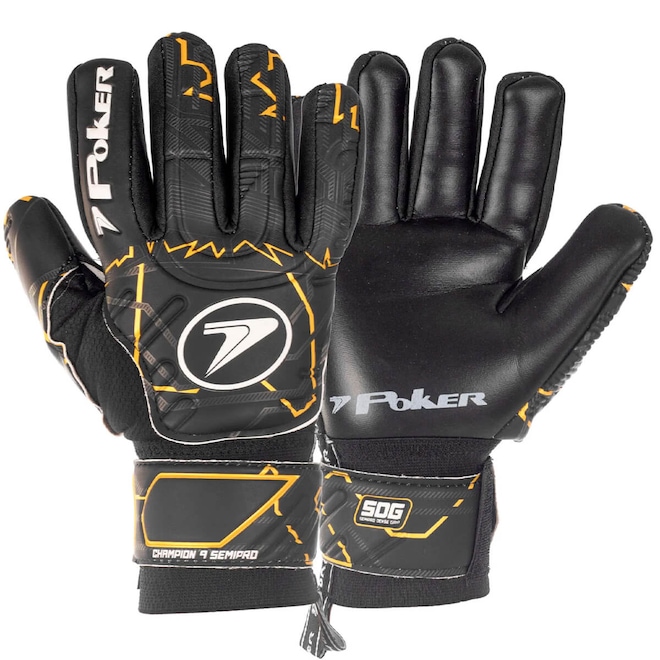 Luva de Futebol de Campo Poker Semi Profissional Champion 9 - Foto 1