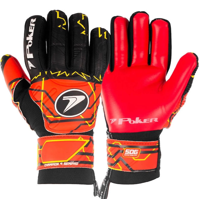 Luva de Futebol de Campo Poker Semi Profissional Champion 9 - Foto 1