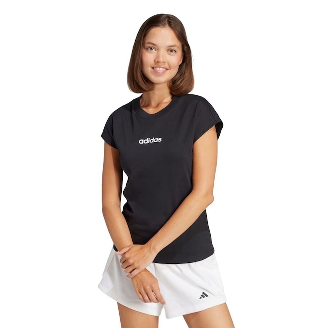 Camiseta adidas Logo Linear Feminina - Foto 1