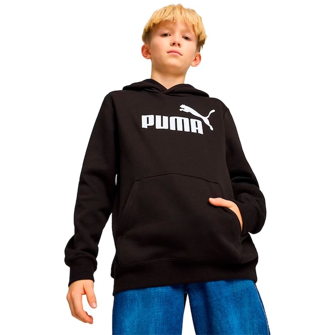 Blusão de Moletom Puma Ess No. 1 Logo Hoodie FL Infantil - Foto 1