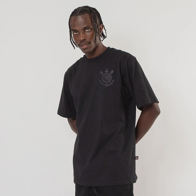 Camiseta do Corinthians Futfanatics Mosqueteiro Masculina - Foto 1