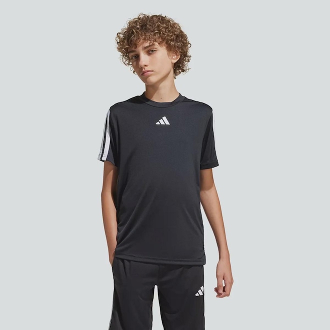 Camiseta adidas Train Essentials 3S Infantil - Foto 1