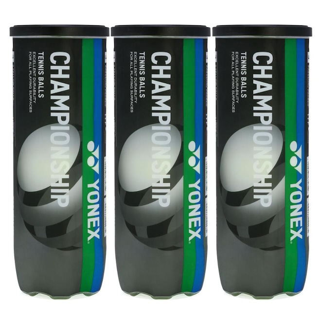 Bola de Tênis Yonex Championship Pack com 03 Tubos - Foto 1