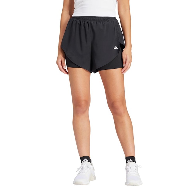 Short 2 em 1 Feminino Adidas Designed for Training - Foto 1