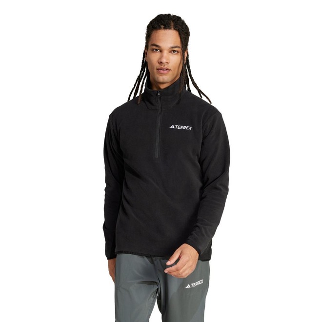 Jaqueta Masculina Adidas Fleece 1/2 Zíper Multi Essentials - Foto 1