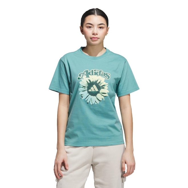 Camiseta Feminina Adidas Floral - Foto 1