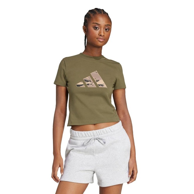 Camiseta Feminina Adidas Camuflada Estampada - Foto 1