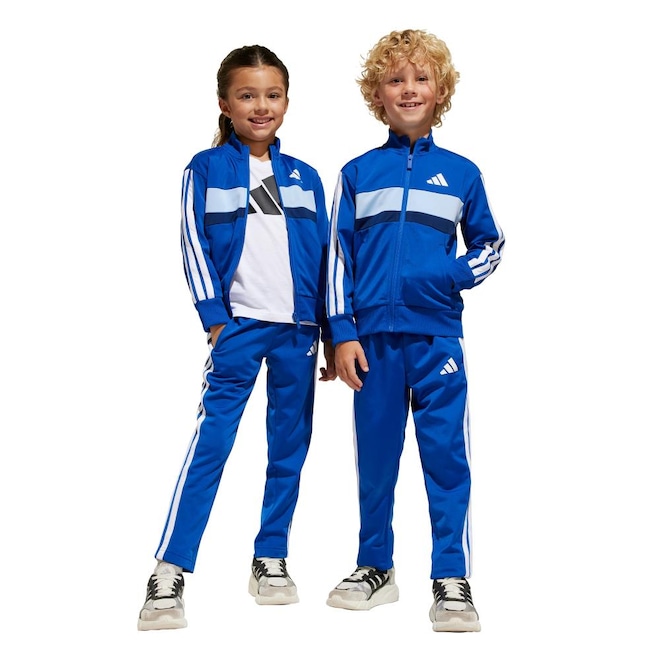 Agasalho Infantil Adidas Malha Seasonal Essentials Tiberio Três Listras - Foto 1