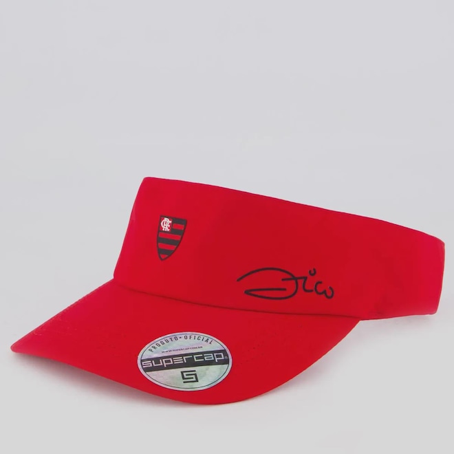 Viseira Adulto do Flamengo Supercap Zico Aba Curva - Foto 1