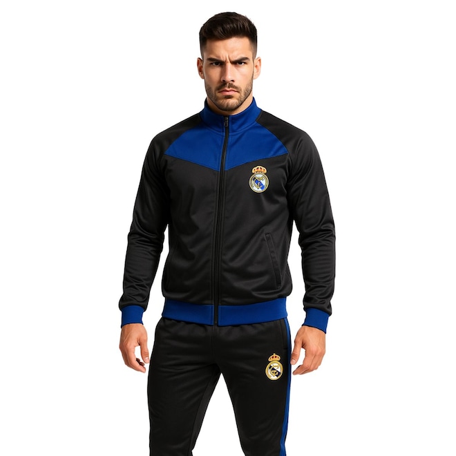 Agasalho Real Madrid Conjunto Masculino Jaqueta Calça Balboa - Foto 1