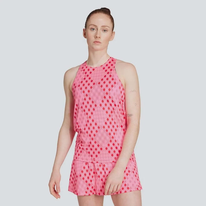 Camiseta Regata adidas Tennis Club Graphic Feminina - Foto 1