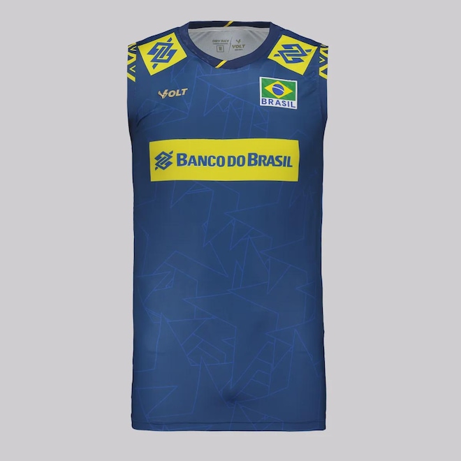 Camiseta Regata Volt Brasil Vôlei CBV 2025 Masculina - Foto 1